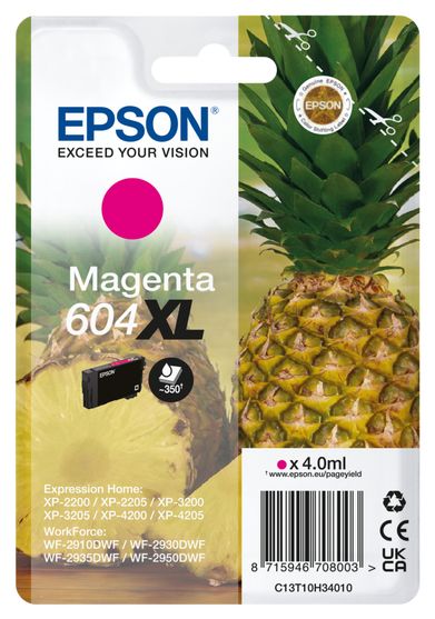originale Druckerpatronen Magenta 4 ml 604XL C13T10H34010 