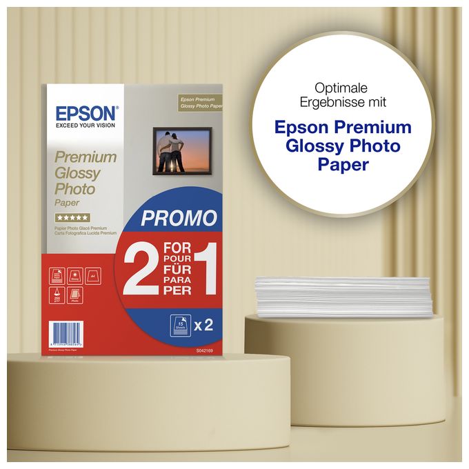 Epson A4 Premium Glossy Photo Paper 255 g/m2, 30 Blatt 