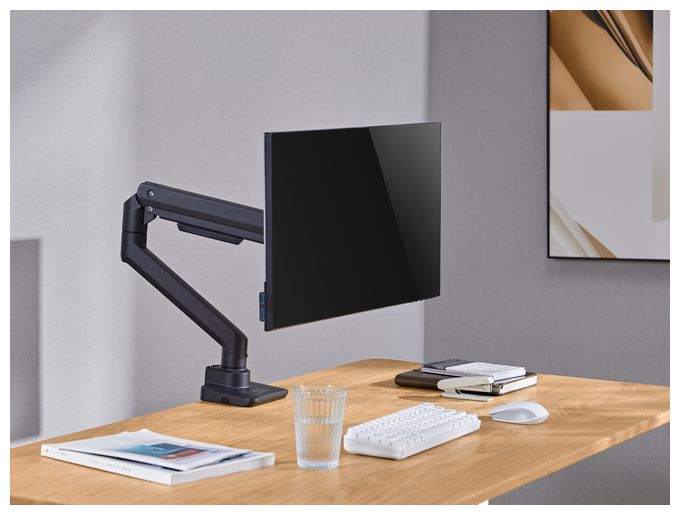 17"-49" Schwerlast-Monitor-Schreibtischhalterung, Schwarz 
