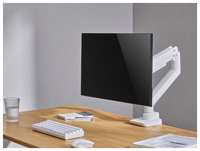 17"-49" Schwerlast-Monitor-Schreibtischhalterung, Weiß 
