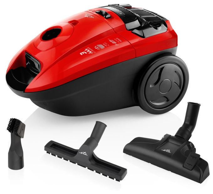 Bodenstaubsauger mit Staubbeutel 800 W HEPA  Diego (Rot) 