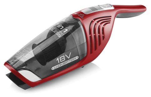 Handstaubsauger mit Staubbeutel bis 45 min Laufzeit 18 V Zyklonal  Moneto II (Rot) 