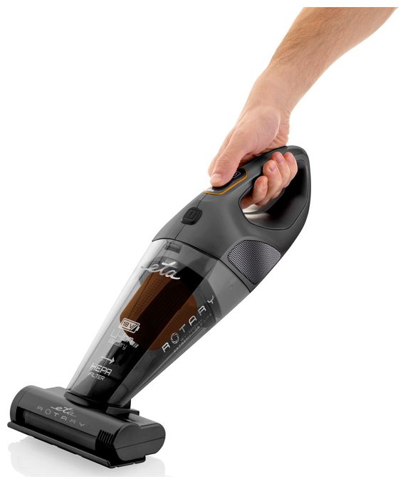 Handstaubsauger Beutellos bis 30 min Laufzeit 18 V HEPA  Rotary (Schwarz) 