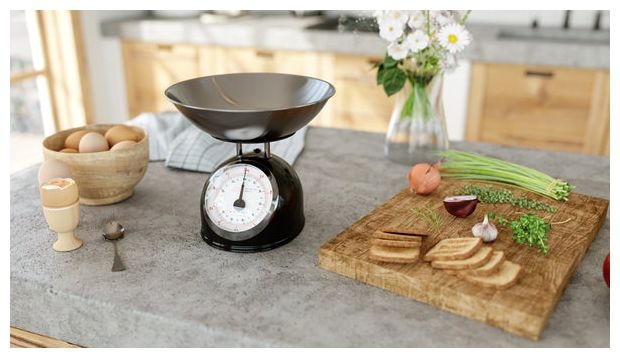 Mechanische Küchenwaage bis 5 kg Genauigkeit 25 g  Storio (Schwarz) 