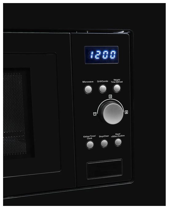 Einbau-Mikrowelle 1000 W Größe: klein 5 Stufen Grill (Schwarz) EMW1770-G-D-030 