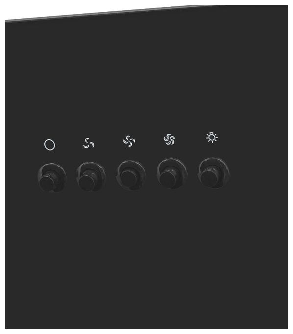 Umluft Dunstabzugshaube/Esse Wand 60 cm (Schwarz) KFD60-020 