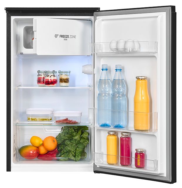 82 l / 75 l Tischkühlschrank EEK: E 125 kWh Jahr  KS117-3-010E (Schwarz) 