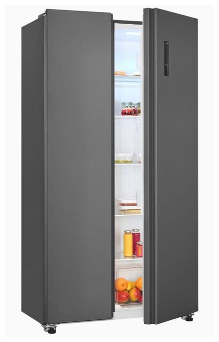 Side-by-Side Kühl-/ Gefrierkombination 291 l / 151 l 230 kWh NoFrost 1770 mm x 910 mm  SBS46-040D (Anthrazit) 
