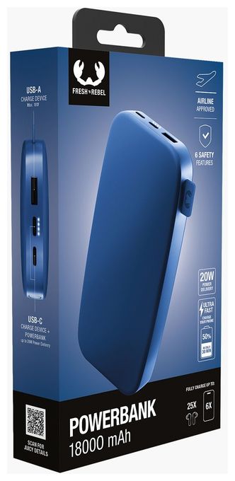 18000 mAh Powerbank USB Typ-C  2PB18100TB (Blau) 