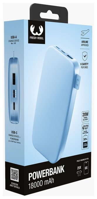 18000 mAh Powerbank USB Typ-C  2PB18100VB (Hellblau) 