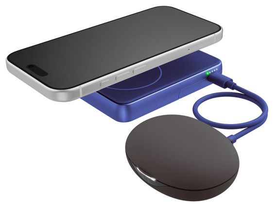 10000 mAh Powerbank USB Typ-C Kabelloses Laden  Magnetic Wireless (Blau) 
