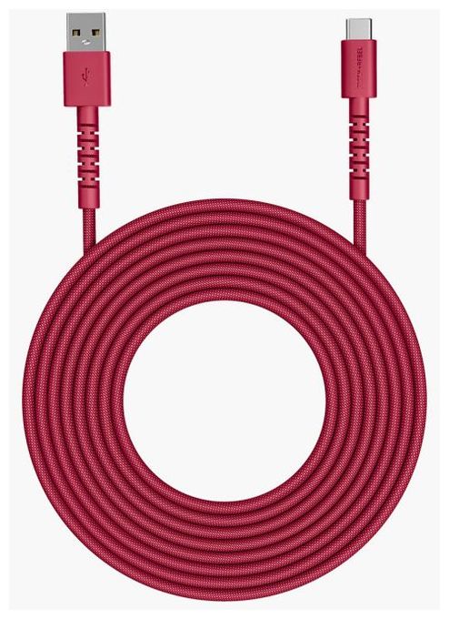 Stecker Rundkabel USB A auf USB C bis 18 W 2 m  2UCC201BR (Rot) 
