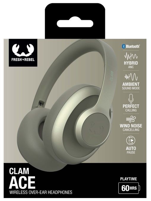 Over Ear Bluetooth Kopfhörer kabellos 60 h Laufzeit USB Typ-C  Clam Ace (Grün) 
