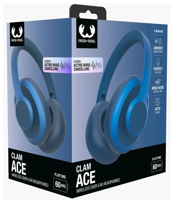Over Ear Bluetooth Kopfhörer kabellos USB Typ-C  Clam Ace (Blau) 