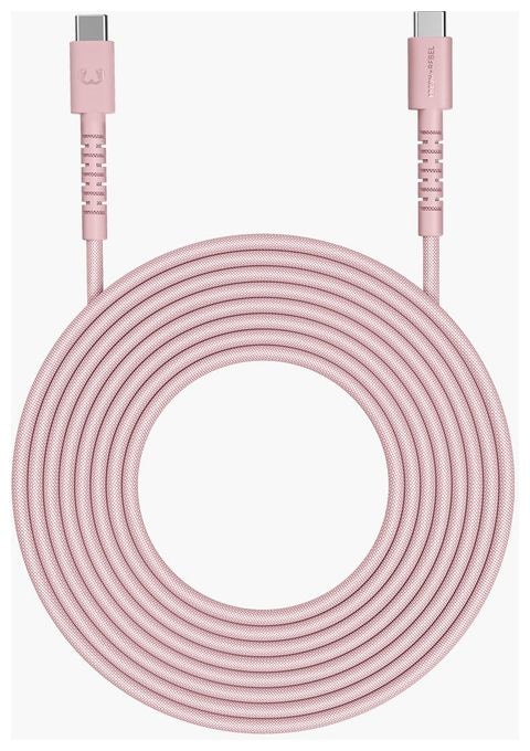 Stecker Rundkabel USB C auf USB C bis 100 W 2 m  FlexWave (Pink) 