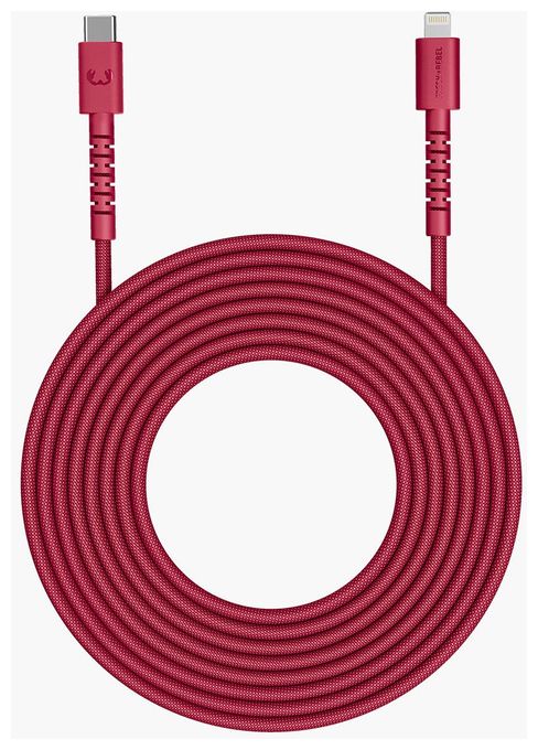 Stecker Rundkabel Lightning auf USB C 2 m  FlexWave (Rot) 