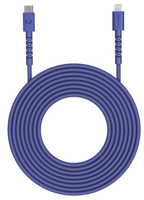 Stecker Rundkabel Lightning auf USB C 2 m  FlexWave (Blau) 