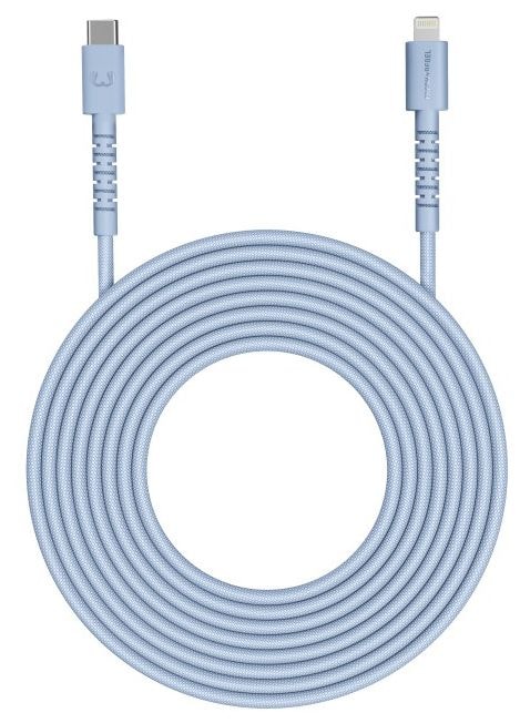 Stecker Rundkabel Lightning auf USB C 2 m  FlexWave (Blau) 