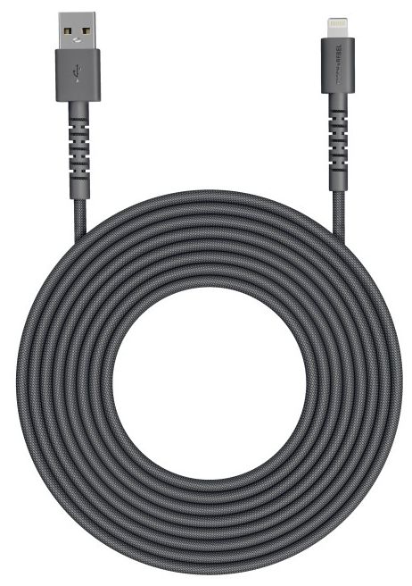 Stecker Rundkabel Lightning auf USB A 2 m  FlexWave (Grau) 