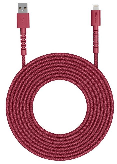 Stecker Rundkabel Lightning auf USB A 2 m  FlexWave (Rot) 
