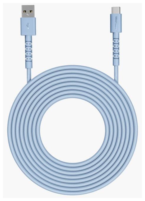 Stecker Rundkabel USB A auf USB C bis 18 W 2 m  FlexWave (Blau) 