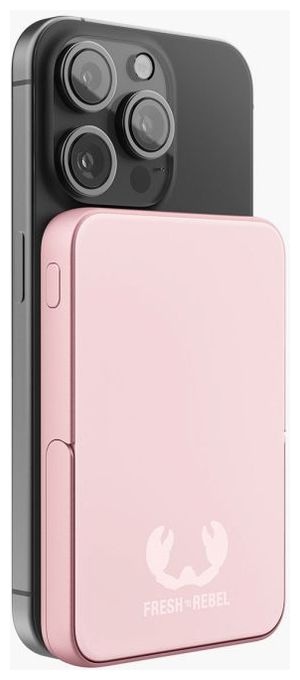 5000 mAh Powerbank USB Typ-C Kabelloses Laden  Wireless Magnetic (Pink) 