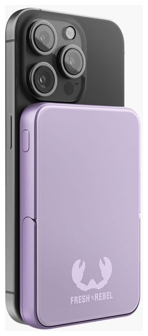 5000 mAh Powerbank USB Typ-C Kabelloses Laden  Wireless Magnetic (Lila) 