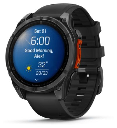 Digital 47 mm  Smartwatch Rund  Fenix 8 (Schwarz) 