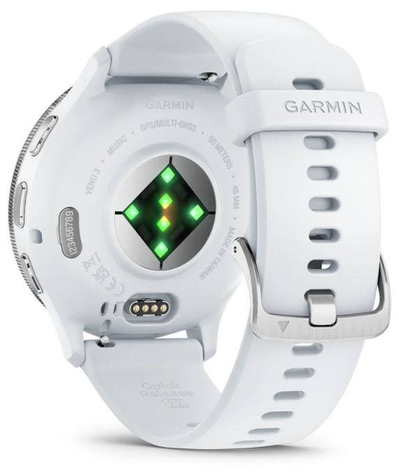 Digital 45 mm Smartwatch Rund  Venu 3 (Silber, Weiß) 