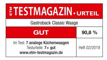 Mechanische Küchenwaage bis 2 kg Genauigkeit 10 g  30102 Classic (Edelstahl) 