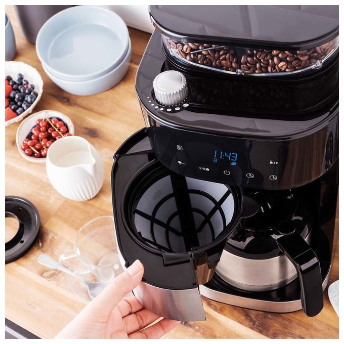 8 Tassen Filterkaffeemaschine 1,0 l  42711s Grind & Brew Pro Thermo (Schwarz, Edelstahl) 
