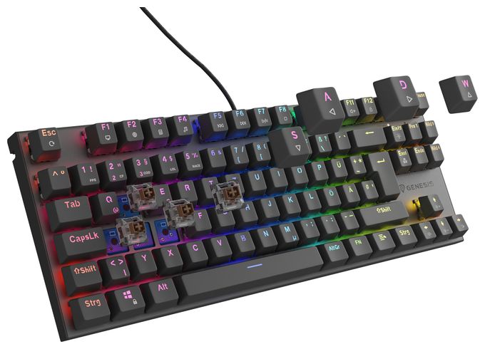 RGB-LED Gaming Tastatur USB  Thor 303 TKL (Schwarz) 