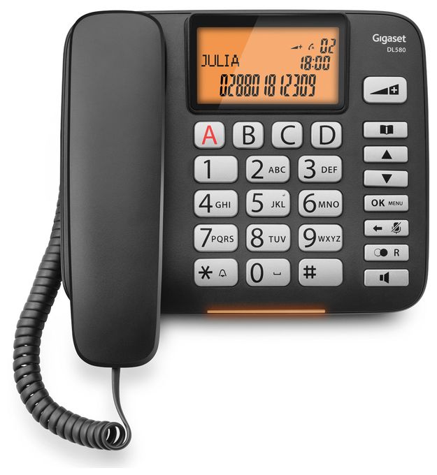 Analoges Telefon  DL580 (Schwarz) 