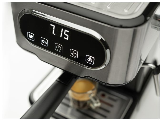 Siebträger Kaffeemaschine 15 bar  ESCM15DBK (Schwarz, Edelstahl) 