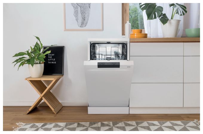 Kompakt Geschirrspüler freistehend Leise 9 Maßgedecke aquaStop Funktion GS520E15W 