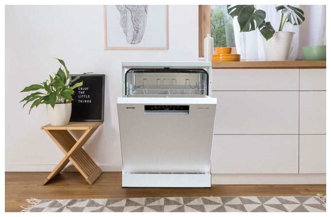 60 cm Geschirrspüler freistehend Leise 14 Maßgedecke aquaStop Funktion Auto Open GS642D90W 