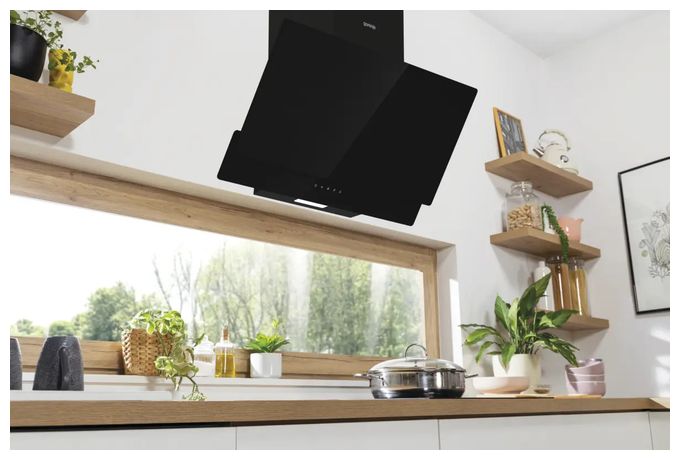 Dunstabzugshaube Wand 80 cm Abluft/Umluft (Schwarz) WHI849EXBG 