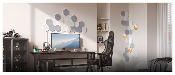 LED Intelligente Wandleuchte Multi AC H606A Glide Hexa Ultra Lichtpaneele 7-pack 