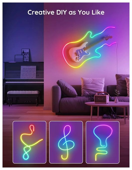 LED Universalstreifenleuchte 2000 mm Multi AC H61A1 Neon Rope Light 