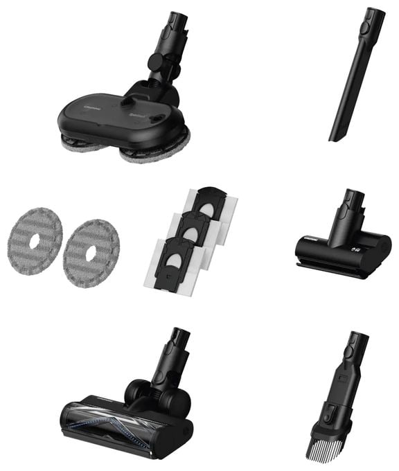Handstaubsauger Beutellos bis 60 min Laufzeit 25,2 V EPA  VCP9431 Pro (Schwarz, Silber) 