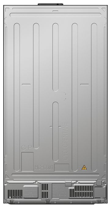 Side-by-Side Kühl-/ Gefrierkombination 391 l / 220 l 143 kWh NoFrost 1775 mm x 726 mm  HSW79F18ANMM (Platin, Edelstahl) 