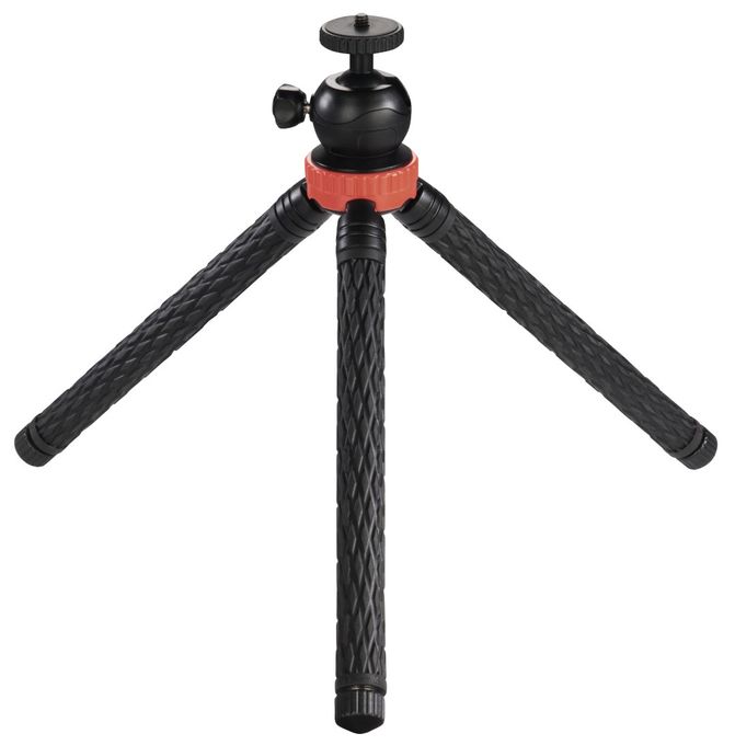 3 Bein(e) Stativ Smartphone-/Action-Kamera  004620 Traveller Pro (Schwarz, Rot) 