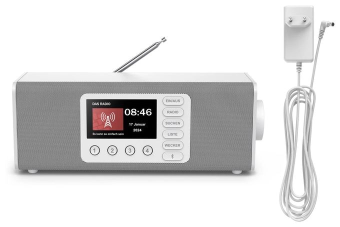 Bluetooth DAB, DAB+, FM Radio Persönlich  054263 DR2002 (Weiß) 