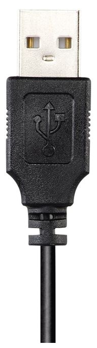 Over Ear Kopfhörer Kabelgebunden USB Typ-A  139924 HS-USB300 (Schwarz) 