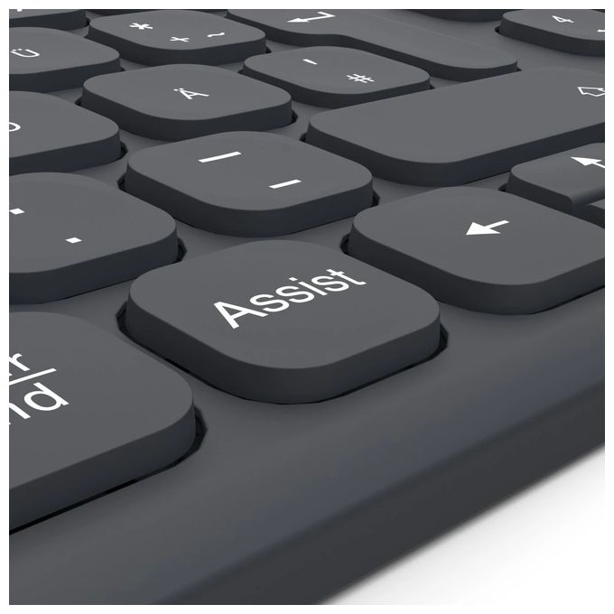 Büro Tastatur RF Wireless + Bluetooth 2.4 GHz  173006 WKM-300 (Schwarz) 