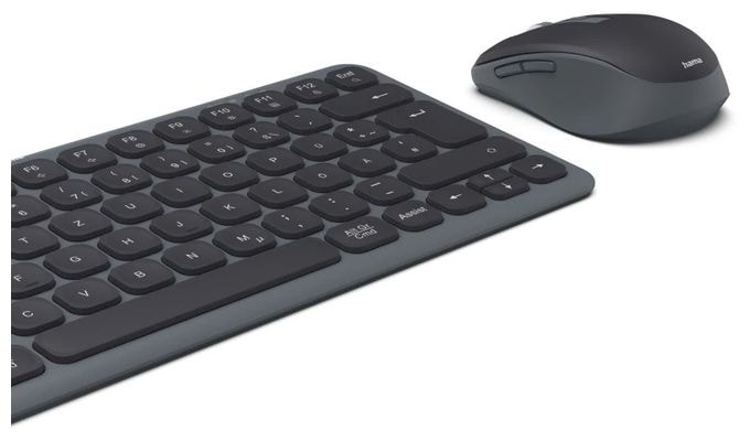 Heimbüro Tastatur RF Wireless + Bluetooth 2.4 GHz  173061 WKM-500 (Schwarz) 