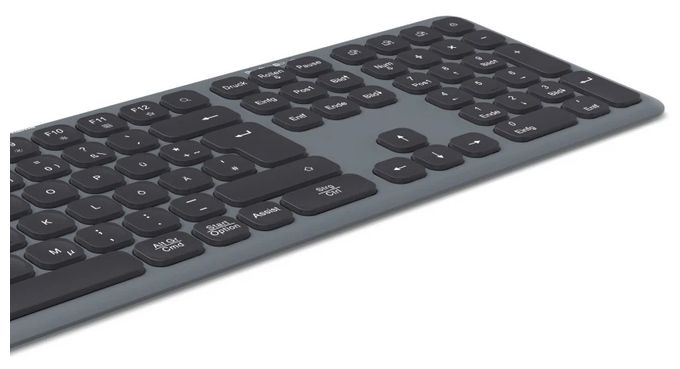 Heimbüro Tastatur RF Wireless + Bluetooth 2.4 GHz (Schwarz, Dunkles Grau) 173063 WK-550 