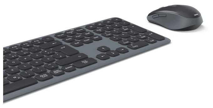 Heimbüro Tastatur RF Wireless + Bluetooth 2.4 GHz  173065 WKM-550 (Schwarz) 