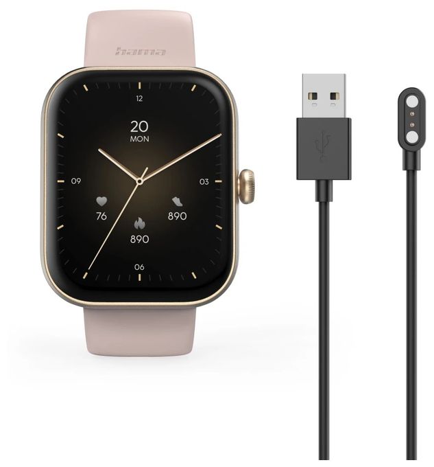 Digital Smartwatch Rechteckig IP68  178615 5000 (Roségold) 