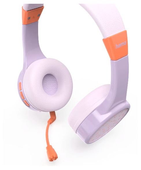 Ohraufliegender Bluetooth Kopfhörer kabellos 48 h Laufzeit USB Typ-C  184183 Teens Guard II (Orange, Violett) 